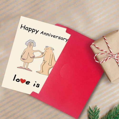 Funny Anniversary Card for Couples - Humorous Wedding Anniversary Card Gift for Husband & Wife,Happy Wedding Anniversary Decoration for Men Women - 3