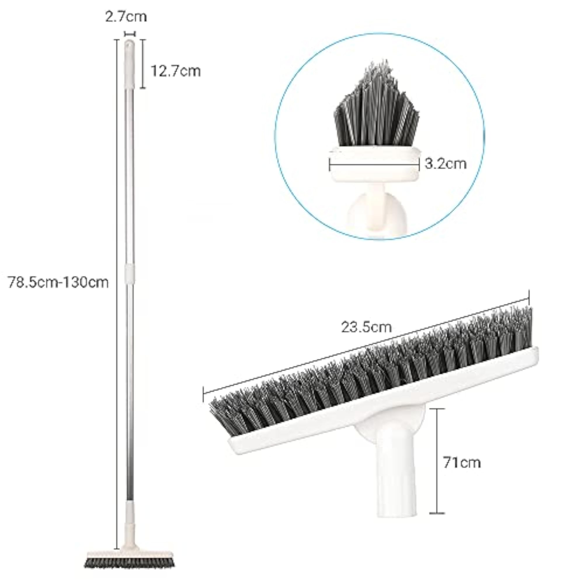Extension-Type Nonslip Long Handled Scrub Brush