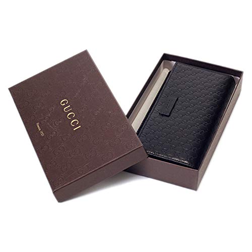 Gucci Wallet Fold Black Micro Guccissima Leather 449396Bmj1G-1000 #TOP3