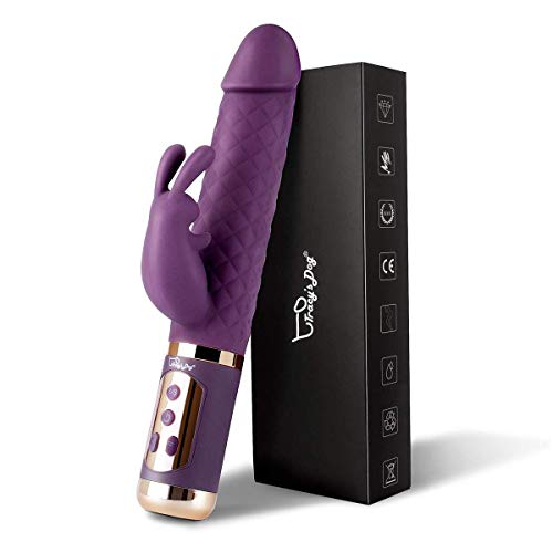 Tracy's Dog G Spot Rabbit Vibrator,360° Rotating Vibrating Dildo for Clitoris Stimulation Adult Sex Toys for Women