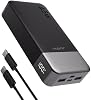 Banco de energía JUOVI 45W 20000mAh Cargador portátil USB C, carga rápida PD QC 4 puertos (2C+2A) Batería externa con pantalla LED, para iPhone 15 16 MacBook iPad 2