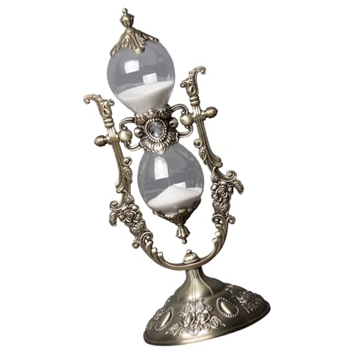 Horloge à sable européenne vintage 15/30 minutes avec support minuteur pour décoration de la maison et outil de mesure du temps pratique pour la décoration de la maison