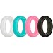 Pomê Silicone Wedding Ring & Band for Women (Glitter, 8)