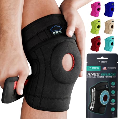 Image of Modvel ELITE Knee Brace for Men & Women - Patella Gel Pads & Side Stabilizers for ACL, Meniscus Tear, Arthritis & Injury Recovery - Maximum Support for Running, Sports & Joint Pain Relief