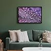 Purple Leaves And Water Droplets Poster Canvas Poster Bedroom Decor Landscape Office Room Decor Gift 12" L X 18" W #5