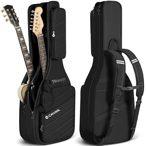 CAHAYA Double Electric Guitar Bag with Padding Cover