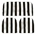 Black & White Stripe Fabric Cushions for Wicker Loveseat Settee & 2 Matching Chair Cushions