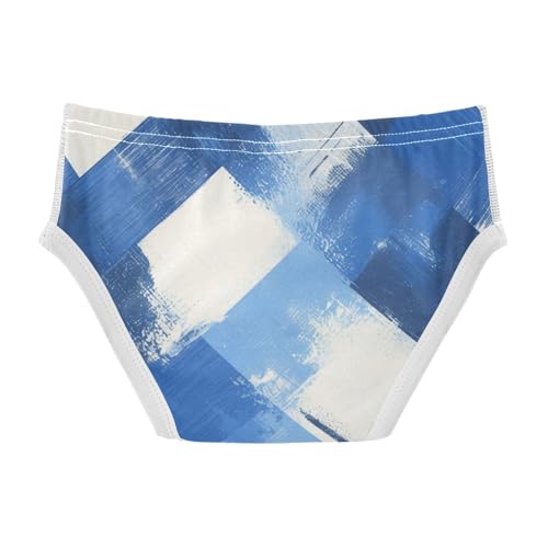 KLL Buffalo Plaid Blue Black Toddler Boy Pure Cotton Boxer Briefs Cute Children Panties2