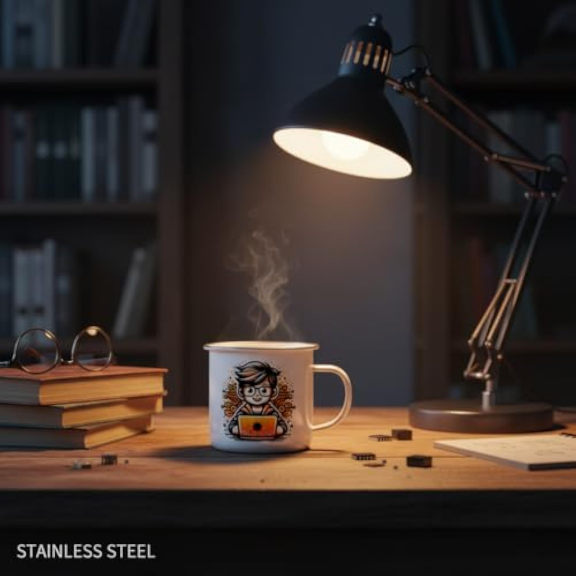 Adventure-Ready Printed Enamel Mug