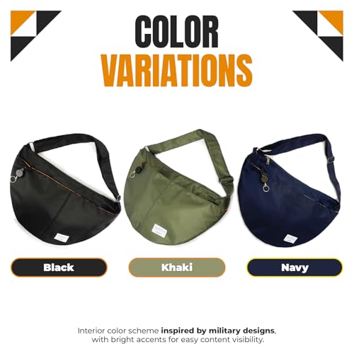 Image of Urban Wide Shoulder Bag, Hobo Sling Crossbody Bag Crescent for Women Durable Polyester Unisex, Lightweight