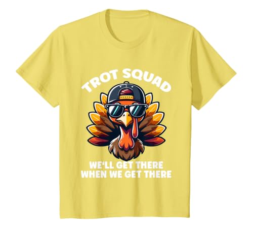 Thanksgiving Turkey Running Outfit Gear Costume Turkey Trot T-Shirt, Youth, Lemon Yellow, 3T