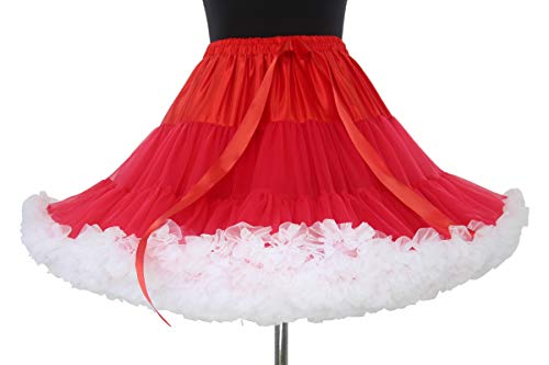 Colyanda Womens 3-Layered Pleated Tulle Petticoat Tutu Puffy Party Cosplay Skirt4