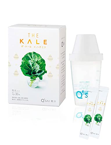 キューサイ 青汁 ザ・ケール＋ハチミツ 山田養蜂場のはちみつ 粉末タイプ 7g×30本 シャカシャカカップ(シェイカー)付