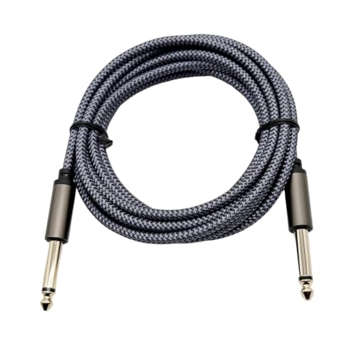 Cable de audio para guitarra 6,35 mm jack acodado balanceado para instrumentos de cuerda 2