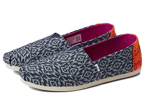Espadrilles imprimées marine pour femme avec motif géométrique style ethnique