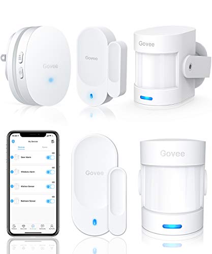 Govee Wi-Fi Motion Detector Set, Remote Double Protection for Home Security, 2 PIR