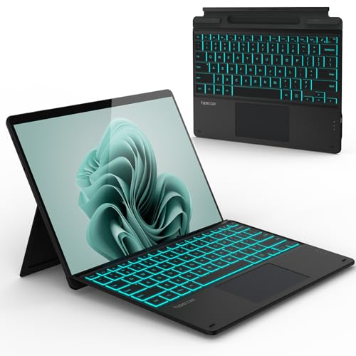 typecase Surface Pro 9 Keyboard, Compatible with Surface Pro 11 10 9 8 X, 13 Inch Wireless Type Keyboard with 11-Color Backlit & Pen Holder - Matte Black by typecase - Used condition - US$41.99