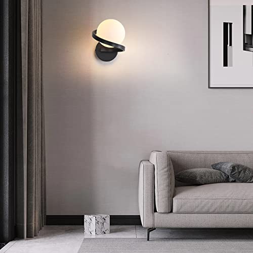 Xlzwjlq Modern Wall Sconce Globe Wall Light White Lampshade Indoor Wall Light Fixture For Entryway Foyer Living Dining Room Bedroom Bedside #TOP6