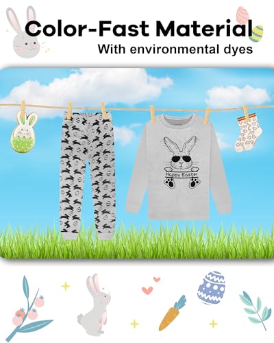 Image of DAUGHTER QUEEN Boys Pajamas 4 Pieces Long Set 100% Cotton Sleepwear Size 18 Months-12 Years