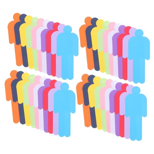 Papel de colores doble cara para manualidades infantiles y dibujo de recorte humano