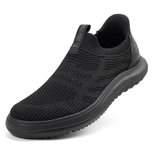 ODCKOI Slip on Sneaker Herren - Leichte Schlupfschuhe Atmungsaktive Sportschuhe Ohne Schnürsenkel Leichtgewicht Turnschuhe Mesh Casual Bequem Freizeitschuhe