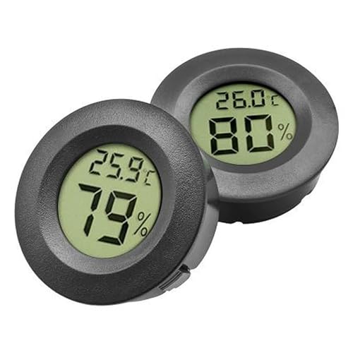 IGEAIIE Reptile Thermometer and Hygrometer 2-Pack Digital Thermometer Gauge for Reptile Tanks Vivarium Bearded Dragon Leopard Gecko Tortoise Accurate Temperature & Humidity Control for Terrarium