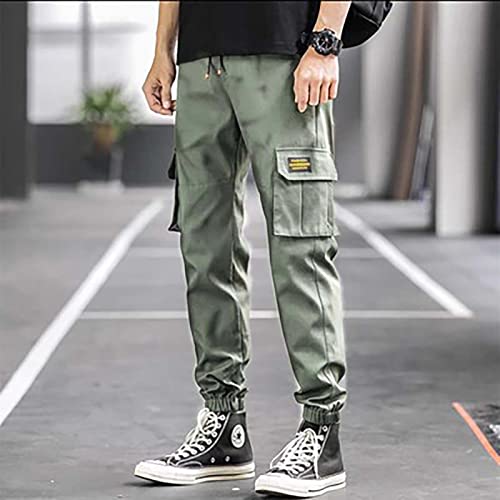 Calça cargo masculina folgada para homens joggers para homens, calças de chuva para caminhadas, pesc