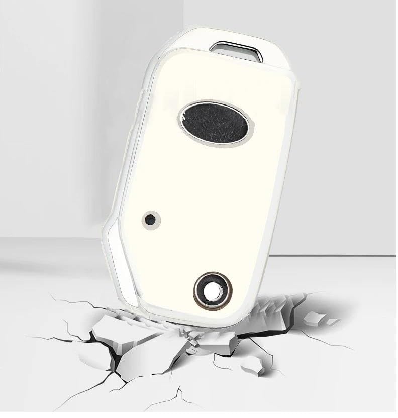 Coque de clé TPU blanc pour KIA Sportage R Stinger Sorento Ceed