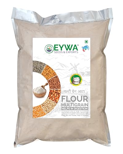 Image of Eywa Seeds & Exports Pvt Ltd Organic Bajra Multi Grains Atta (5 Kg) Mixers Of Bajra, Sorghum, Red Sorghum, Makai, Ragi, Chana & Methi| 100% Wholegrain Atta | 0% Maida By Eywa