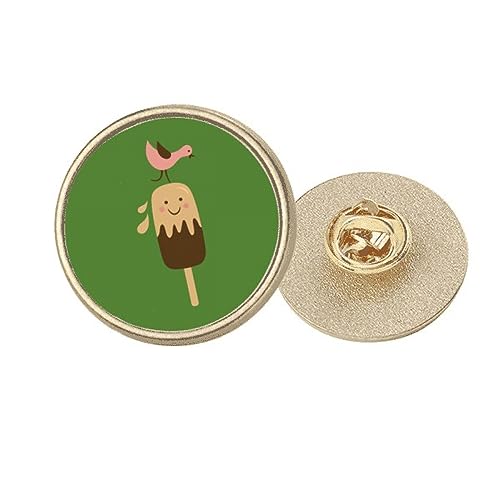 Broche ronde en métal doré tête d'oiseau : réveillez un look trop terne