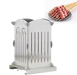 Manual Fast BBQ Kebab Maker Box, Heavy-Duty Kebab Maker Stainless Steel Easy to Disassemble, Durable & Dishwasher Safe for Home and Commercial Use (49 Holes)
