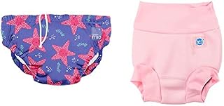 Bambino Mio, Reusable Swim Nappy, Pelican Pier, 1-2 Years & Splash About Happy Nappy, Vintage Moby, 12-24 Months