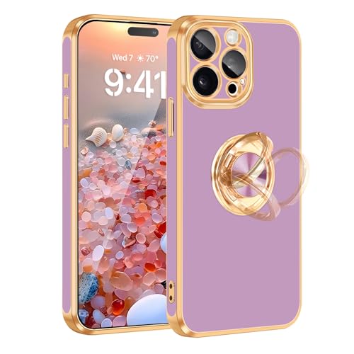 Coque aimantée pour iPhone 15 Pro Max avec support de voiture et bague