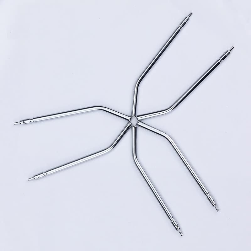 NSKI 50Pcs 3 Way Syringe Tips, Stainless Steel, 3 Way Ball Valve, Dental Syringe Tips, Silver