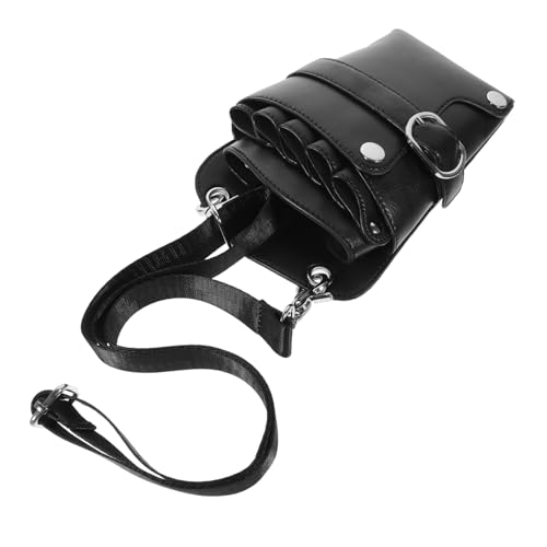 TOVINANNA Professional Barber Scissor Fanny Pack Hairdressing Tool Bag with for Styling Kit Pouch 5 Scissors Holder Hair Salon Supplies