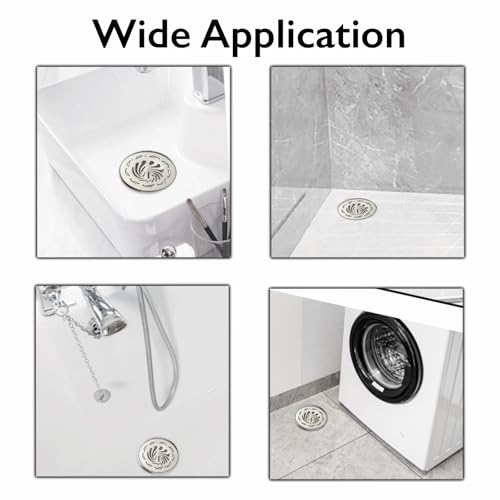20PCS Disposable Sink Drain Strainer for Bathroom Bathtub Kitchen, Universal Hair Catcher Shower Drain Cover Fits Drain Holes Over 2.2in, Reusable PP Material (3.3 x 3.3 x 0.32 inches(20PCS)) - Thumbnail 5