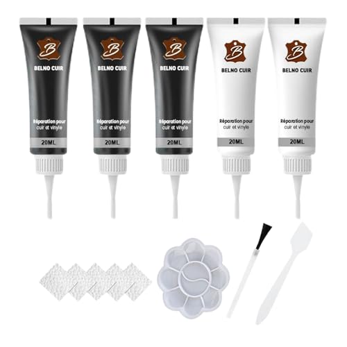 Kit de Reparación de para Coche | Renovación De Volantes - Pasta Restauradora Color para Tapicería De Interior, Bolsos, Zapatos, Sillas De Montar, Sofás, Chaquetas Etc.