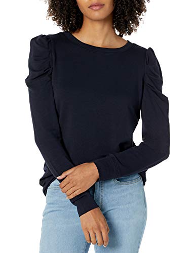 Preisvergleich Produktbild Daily Ritual Damen Superweich Frottee Plissee-Ärmel Sweatshirt, Marineblau, L