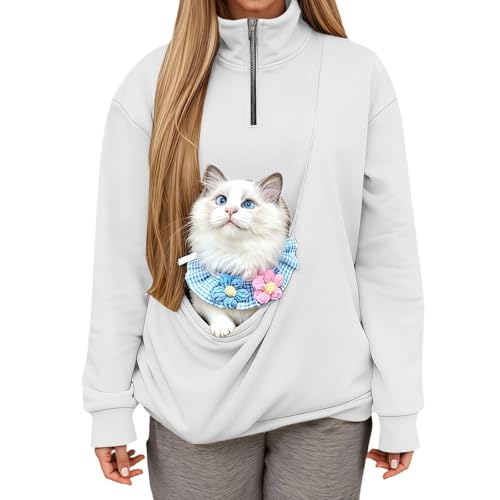 Suéter de forro polar informal y cómodo para llevar mascotas en talla grande
