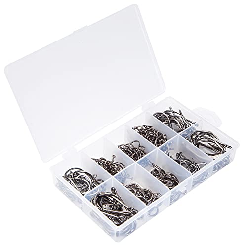 GudGmtoy Live Bait Circle Angelhaken, Größen 1/0-10/0#, 205 Stück, Edelstahl, großer riesiger Hai, extra starker… – Bild 7