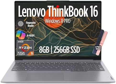 Lenovo ThinkBook 16 Gen 7 Business Laptop, 16" FHD+ Display, AMD ...