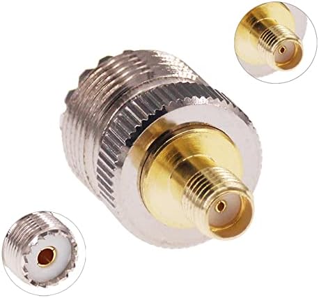 RFaha 4pcs SMA to UHF Coax Connector SMA Male/Female to UHF SO239 PL259 M/F RF Coaxial Adapter Converter Kit(F108-4)