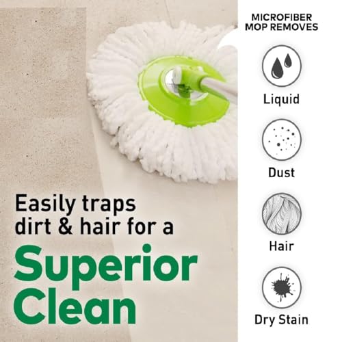 Image of Boniry 2 PCS Microfiber Spin Mop Refills for Floor Cleaning - Super Absorbent Universal Mop Head Replacement