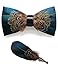 JEMYGINS homme noeud papillon plume et cuir handmade noeud papillon mariage rencontre(10)
