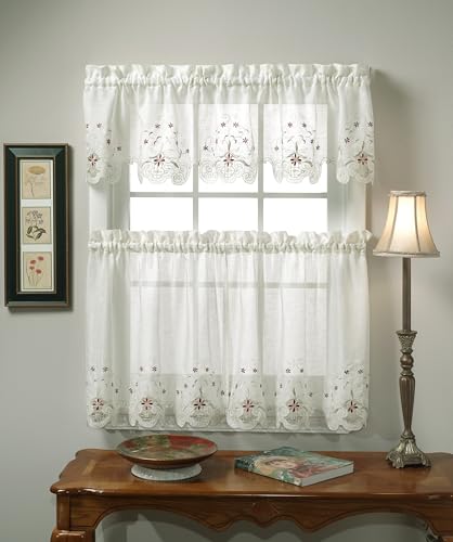 Today's Curtain, Sunshine Semi Sheer Embroidery Tier 36