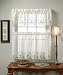 Today's Curtain Sunshine Semi Sheer Reverse 36-Inch Embroidery Tier, Ecru/Burgundy