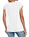 Zeagoo Summer Tops for Women Casual Cap Sleeve Tshirts Shirts Business Dressy Spring Fashion Outfits Trendy Clothes White