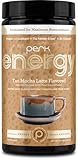 Perk Energy Original Tan Mocha Latte Flavored Drink Powder (20 Servings) - Gluten-Free, Peanut-Free, Soy-Free