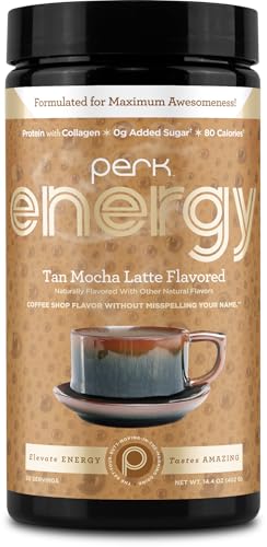 Perk Energy Original Tan Mocha Latte Flavored Drink Powder (20
