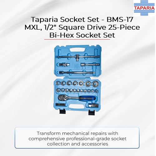 Image of TAPARIA Socket Set - BMS-17MXL - with 12.7mm(1 /2) Square Drive